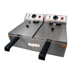 Skyfood FED-20-N Electric Fryer, Countertop Double Well