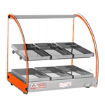 Skyfood FWD2-18O 18" Food Warmer Display Case, Double Shelf, Orange, NSF/UL Listed