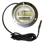 Solar Digital Thermometer with 2" Dial and 3 1/2" Flange