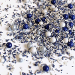 Sprinkle Pop Navy Blue, Silver & White Sprinkle Mix, 4 oz.