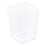 Square Dessert Cups Clear Plastic, 1.5