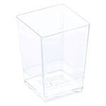 Square Dessert Cups Clear Plastic, 2 1/8