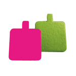 Square Double Sided Mono Board with Tab, Pink / Green, 3" (8cm) - Case of 200