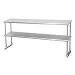 Stainless Steel Adjustable Double Over-Shelf 12" Deep