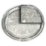 Stainless Steel Decorative Round Tray Inside Design. Heavy Duty, Overall size 8