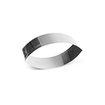Stainless Steel Pointed Oval Dessert Ring , 4.5 Cm x 8.7 Cm x 3 Cm (1-3/16") High