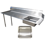 DHST-30L Stainless Steel Soil Dishtable with Prerinse Basket - 30