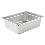 Stainless Steel Steam Table Pan, Half Size, 4" Deep