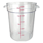 Stanton Clear Round Food Storage Container, 22 Quart