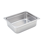 Steam-Table Pan, Stainless, Half Size (10-3/8" x 12-3/4") x 4"