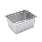 Steam-Table Pan, Stainless, Half Size (10-3/8" x 12-3/4") x 6"