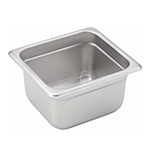 Steam-Table Pan, Stainless, Sixth Size (6-7/8" x 6-5/16") x 4"
