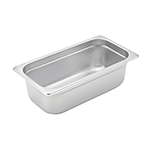 Steam Table Pan, Stainless, Third Size (6-7/8