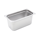 Steam-Table Pan, Stainless, Third Size (6-7/8" x 12-3/4") x 6"