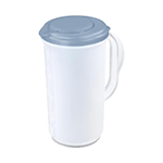 Sterilite Clear Round Pitcher with Push Top Lid, 2 Quart