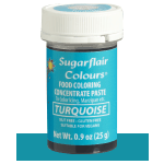 SugarFlair Turquoise Concentrated Gel Paste Colors, 25 gr.