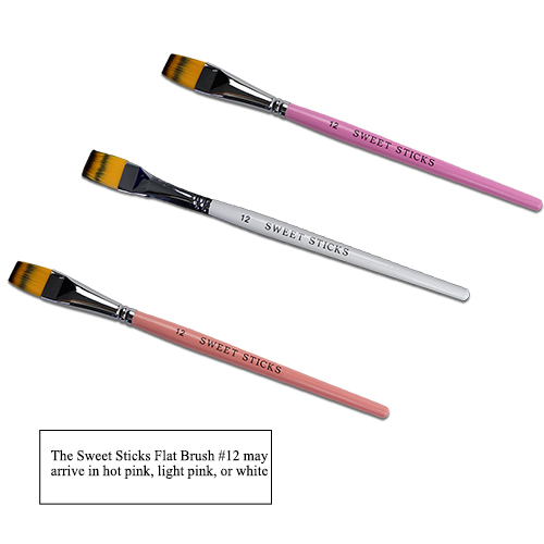 Sweet Sticks Flat Brush #12 - Colors May Vary