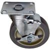 Swivel Plate Caster with Brake, 300 lb. Capacity