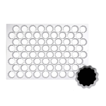 Production Cookie Cutting Sheet, Rosette 1-3/4"