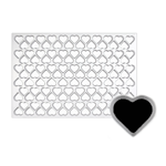 Production Cookie Cutting Sheet, Heart 1-3/8