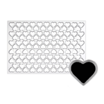 Production Cookie Cutting Sheet, Heart 1-3/8"