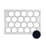 Production Cookie Cutting Sheet, Rosette 3-9/16
