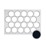 Production Cookie Cutting Sheet, Rosette 3-9/16"