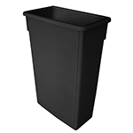 Thunder Group Black Rectangle Trash Can, 23 Gallon