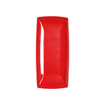Thunder Group Rectangular Melamine Platter 16-1/8" x 8" x 1-1/8" High - Pure Red, 49168PR