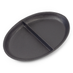 Tomlinson 1024323 Pre-Seasoned Cast Iron Split Oval Skillet, 10