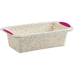 Trudeau Confetti Fuchsia Silicone Loaf Pan, 8.5" x 4.5"