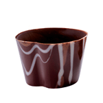 Transparent Polycarbonate Chocolate Mold, Dented-Round Cup 33 x 33mm x 23mm High, 24 Cavities