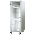 Traulsen G11001 Glass Half Door Reach In Refrigerator - Left Hinged Doors