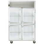 Traulsen G21002 2 Section Glass Half Door Reach In Refrigerator - Right / Right Hinged Doors