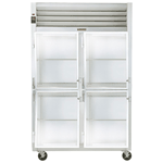 Traulsen G21003 2 Section Glass Half Door Reach In Refrigerator - Left / Left Hinged Doors