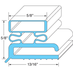 Traulsen OEM # 703-SVC-43493-00 / 43493, Magnetic Door Gasket - 23 3/8" x 29 3/8"