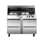 Traulsen UPT7218-DD 72" 18 Pan Sandwich / Salad Prep Table with Four Drawers