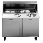 Traulsen UPT7224-RR-SB 72" 24 Pan Sandwich / Salad Prep Table with Right / Right Hinged Door and Stainless Steel Back