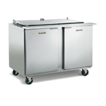 Traulsen UST7212-LL-SB 12 Pan Sandwich / Salad Prep Table with Left / Left Hinged Doors and Stainless Steel Back