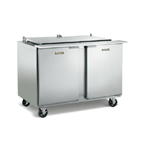 Traulsen UST7218-RR-SB 72" 18 Pan Sandwich / Salad Prep Table with Right / Right Hinged Doors and Stainless Steel Back