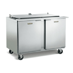 Traulsen UST7224-RR-SB 72" 24 Pan Sandwich / Salad Prep Table with Right / Right Hinged Doors and Stainless Steel Back
