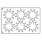 Tuile Template, 10 Point Star, 4-3/4" Across; Overall Sheet 10.5" x 15.5"