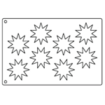 Tuile Template, 10 pt. Star. 3-1/4". Overall Sheet 10.5" x 15.5"