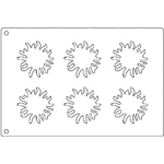 Tuile Template, Fireball, 3-1/2" Diameter Each. Overall Sheet 10.5" x 15.5"