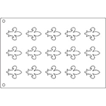 Tuile Template, Fleur-de-Lys, 1-7/8