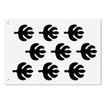 Tuile Template, Hawaiin Fern, 2-3/4