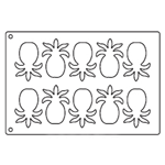 Tuile Template Shape, Pineapple, 4" x 2.75" each. Overall Sheet 10.5" x 15.5"