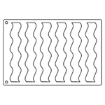 Tuile Template, Single Wave. Each Wave 9" x 1.5". Overall Sheet 10.5" x 15.5"