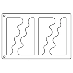 Tuile Template, Wave Design, Overall Sheet 10.5" x 15.5"