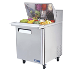 Turbo Air MST-28-12 M3 Series 1 Door Mega-Top Sandwich Salad Table 8 Cu. Ft.